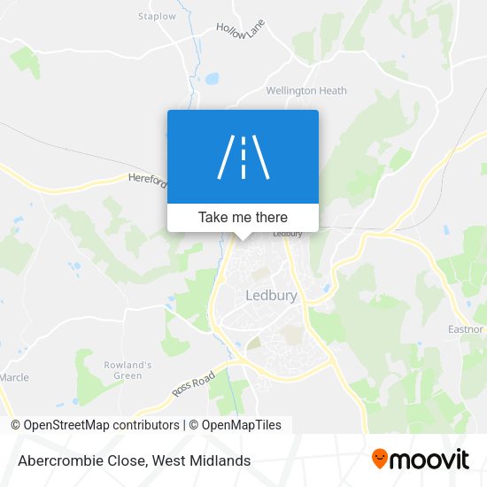 Abercrombie Close map