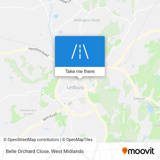 Belle Orchard Close map