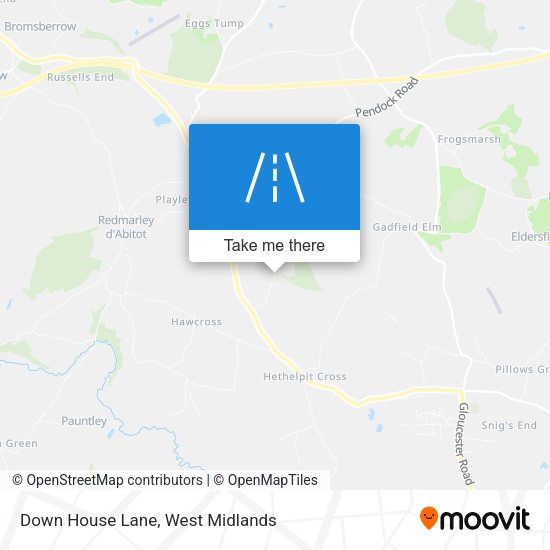 Down House Lane map