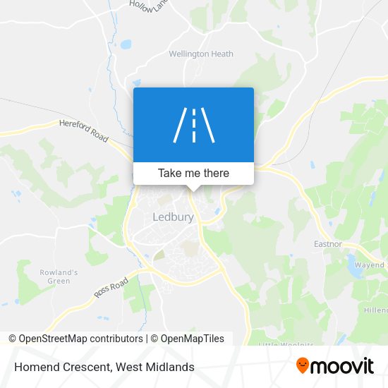 Homend Crescent map