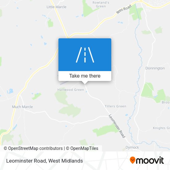 Leominster Road map