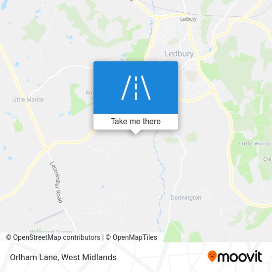 Orlham Lane map