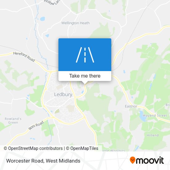 Worcester Road map