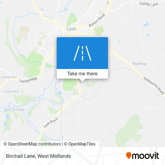 Birchall Lane map