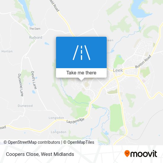 Coopers Close map