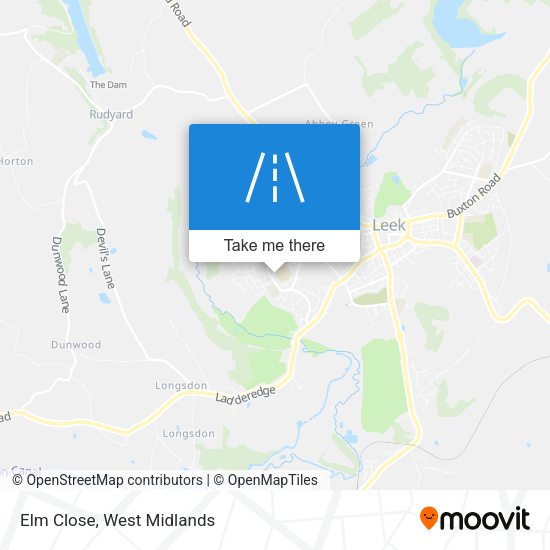Elm Close map