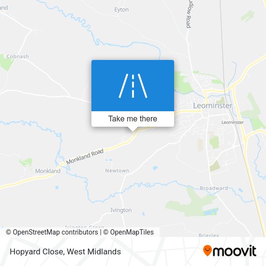 Hopyard Close map