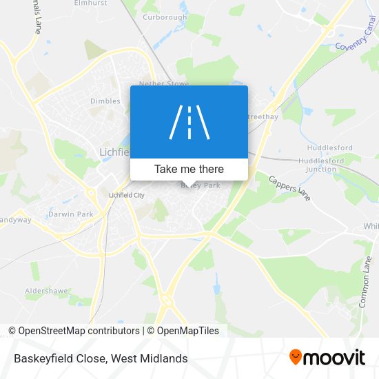 Baskeyfield Close map