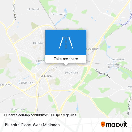 Bluebird Close map