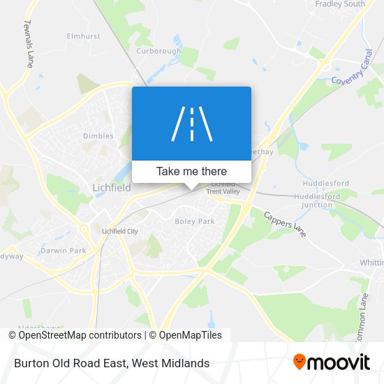 Burton Old Road East map