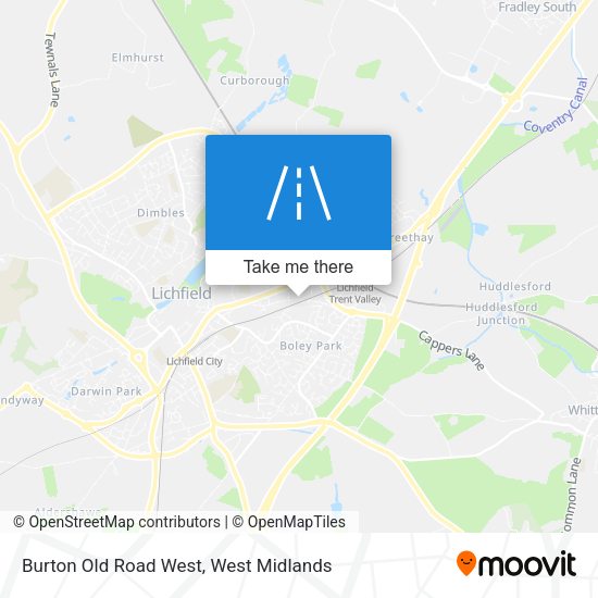 Burton Old Road West map