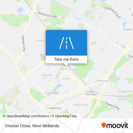 Chester Close map