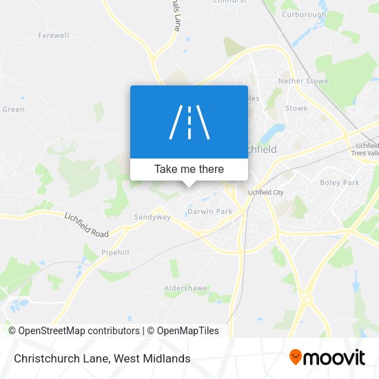 Christchurch Lane map
