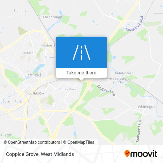 Coppice Grove map
