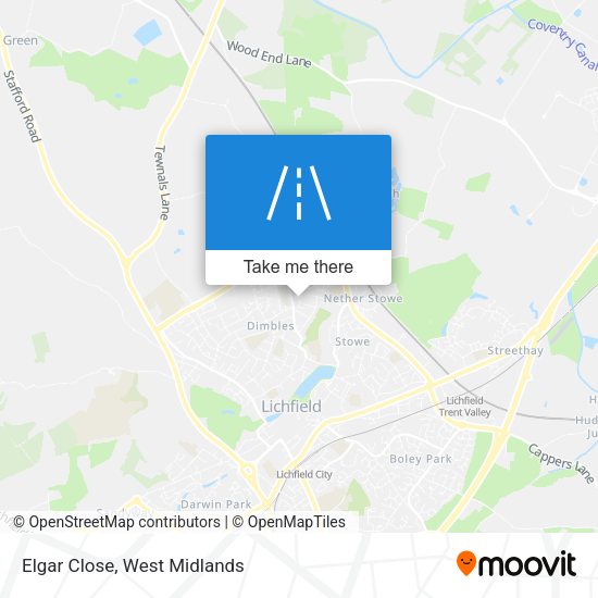 Elgar Close map