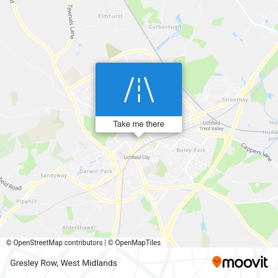 Gresley Row map