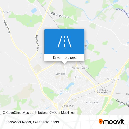 Harwood Road map