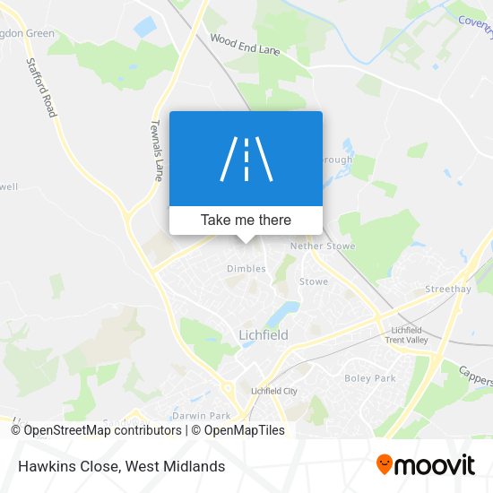 Hawkins Close map