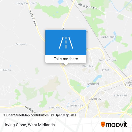 Irving Close map