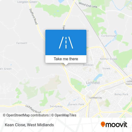 Kean Close map