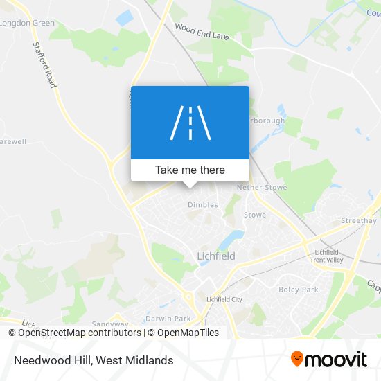 Needwood Hill map