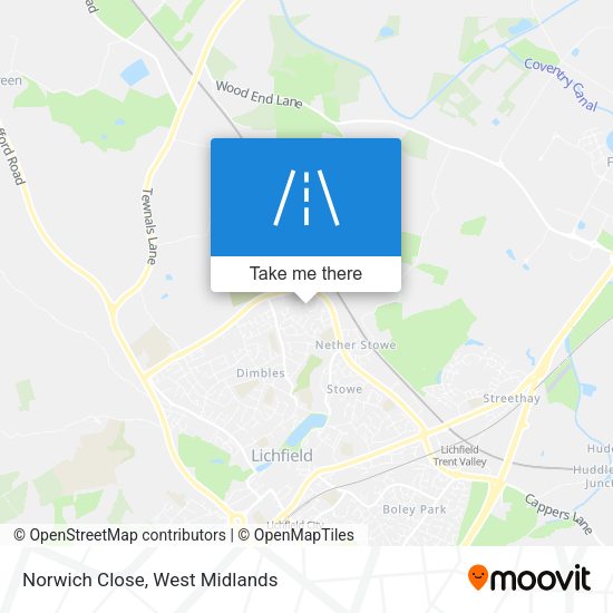 Norwich Close map
