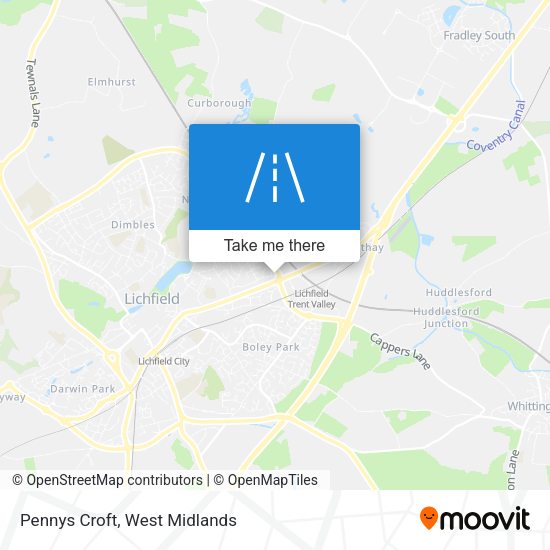Pennys Croft map