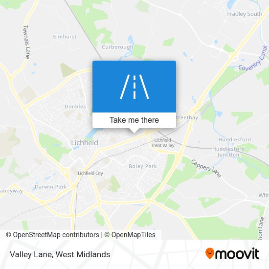 Valley Lane map