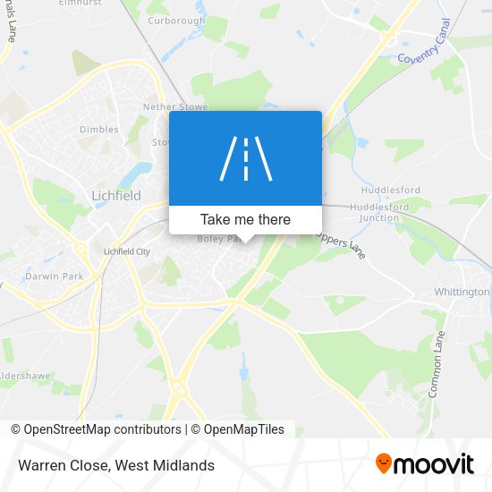 Warren Close map