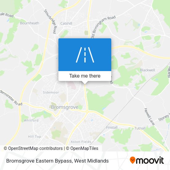 Bromsgrove Eastern Bypass map