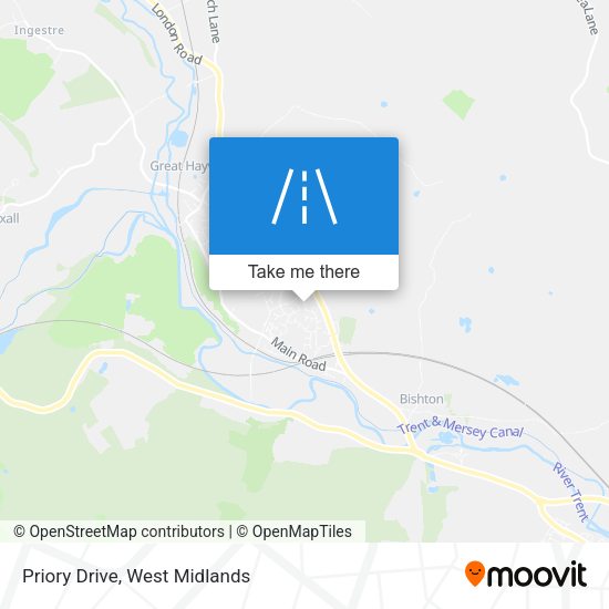 Priory Drive map
