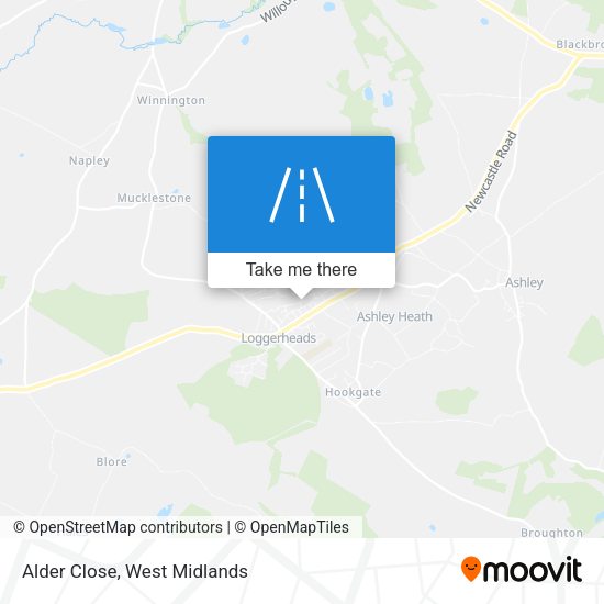 Alder Close map