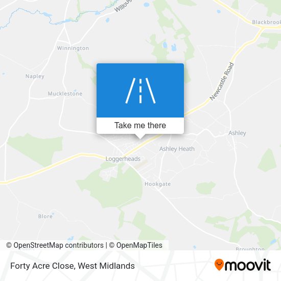 Forty Acre Close map