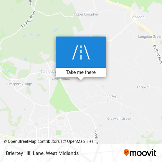 Briertey Hill Lane map