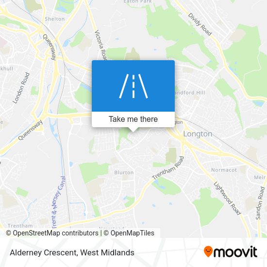 Alderney Crescent map
