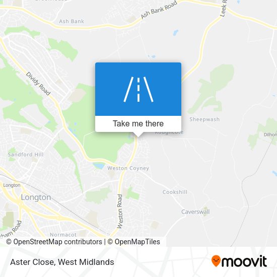 Aster Close map