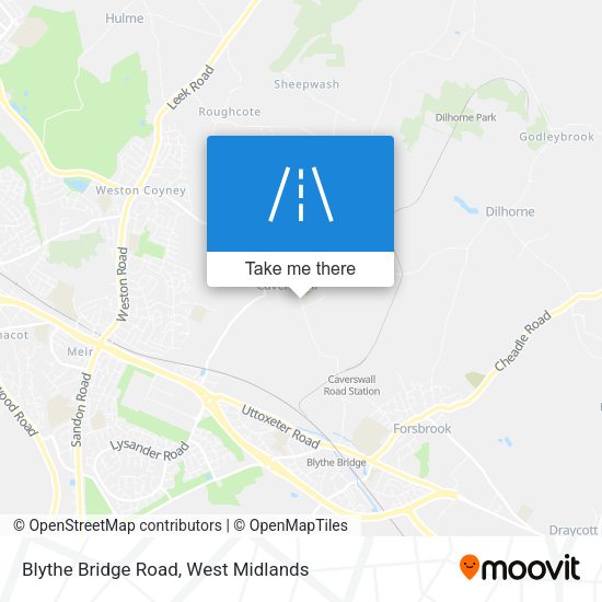 Blythe Bridge Road map