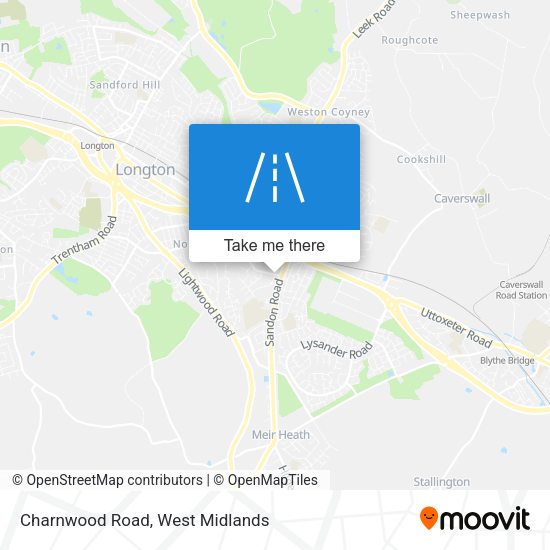 Charnwood Road map