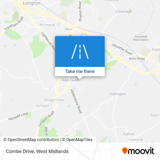 Combe Drive map