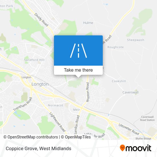 Coppice Grove map