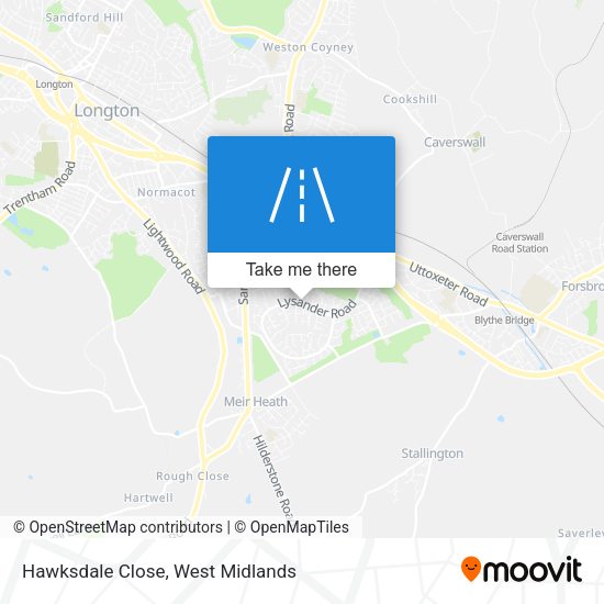 Hawksdale Close map