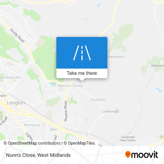 Nunn's Close map