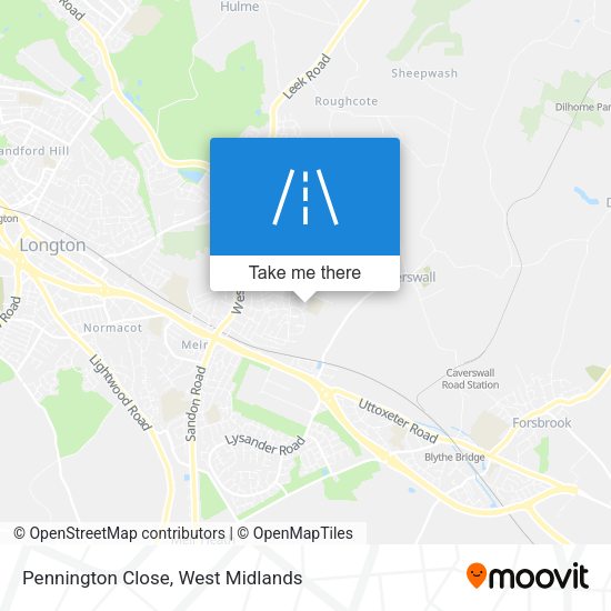 Pennington Close map