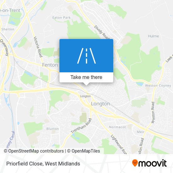 Priorfield Close map