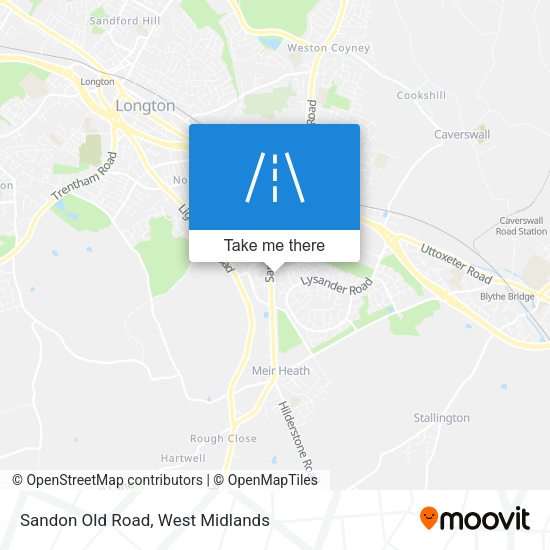 Sandon Old Road map