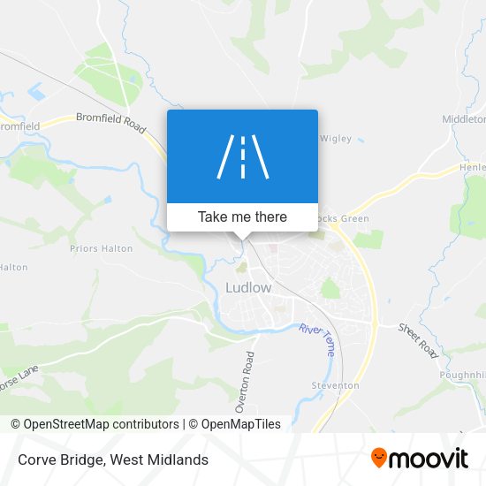 Corve Bridge map
