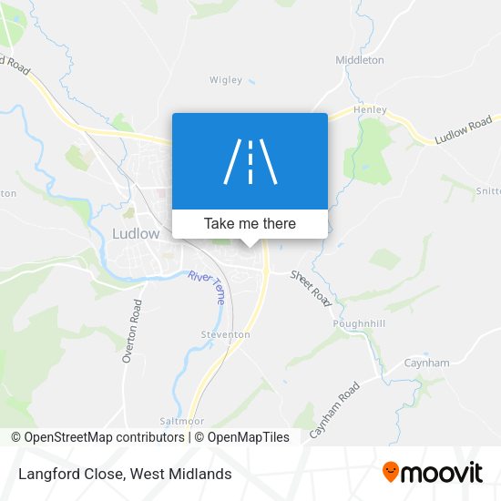 Langford Close map