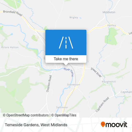 Temeside Gardens map
