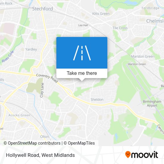 Hollywell Road map