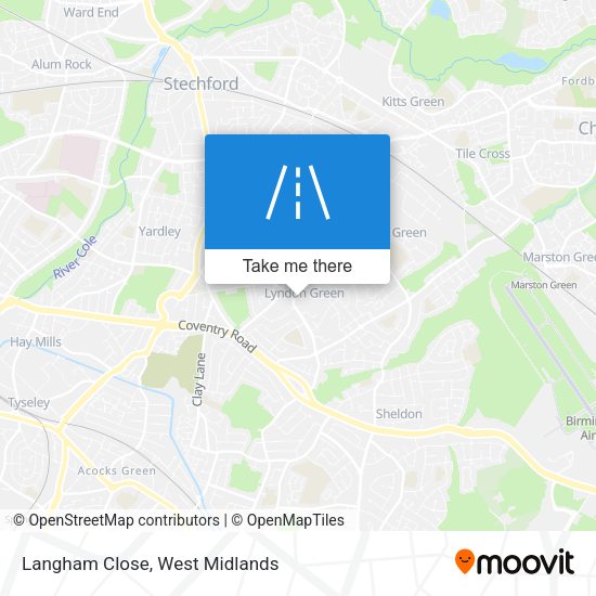 Langham Close map